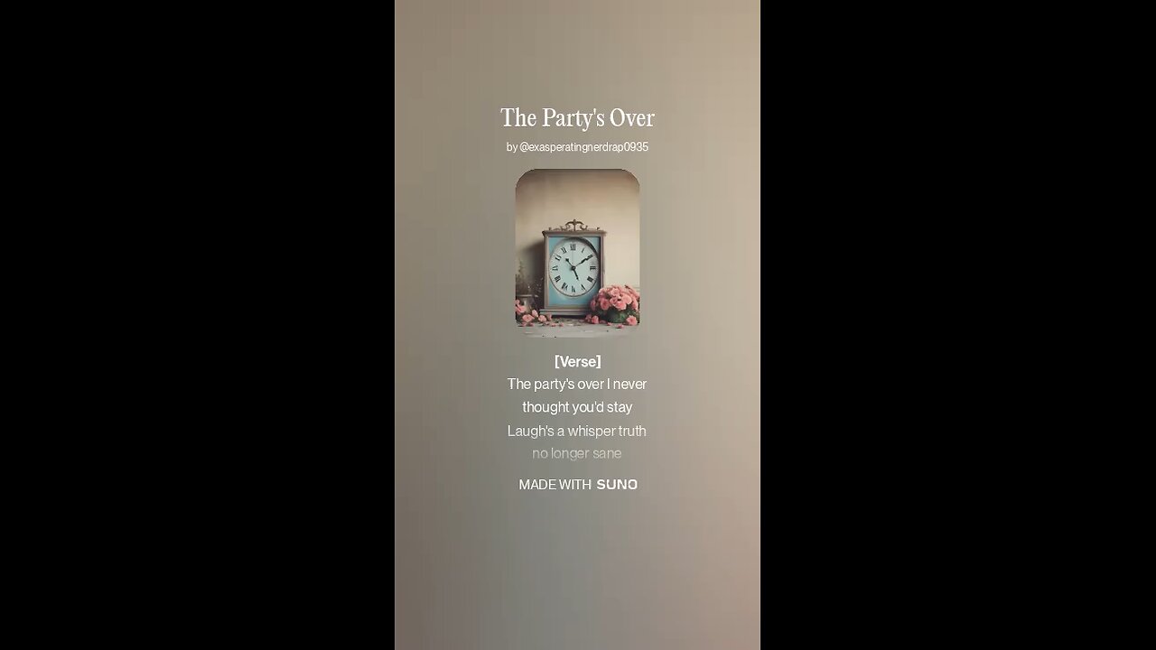 the party's over (original) dripdroop r&b. can't make covers anymore 😳ðŸ˜ðŸ¤£