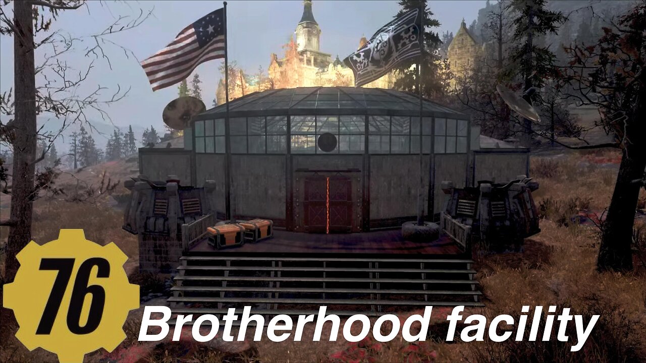 Fallout 76 camp build brotherhood facility, West Virginia