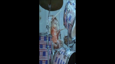 A 2 year-old recorded the drums on this song? From a HIGHCHAIR! #rumble #shorts #music