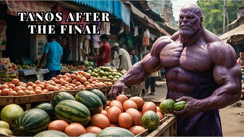 Left Without A Job After Avengers Endgame, Thanos Sells Purple Sweet Potatoes At The Farmers Market.