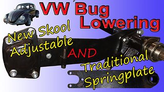 How To Guide Lower VW Bug using Adjustable Spring Plates or Stock Spring Plates
