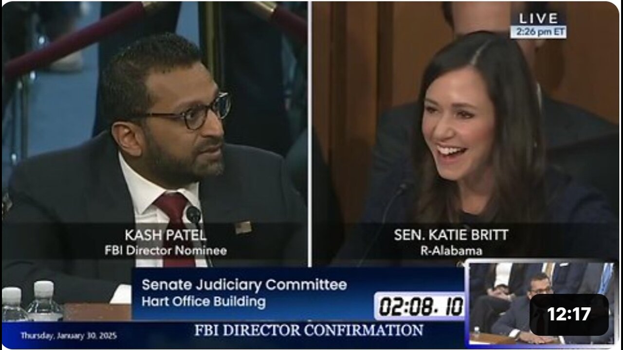 Katie Britt at Kash Patel FBI confirmation hearing * Jan. 30, 2025