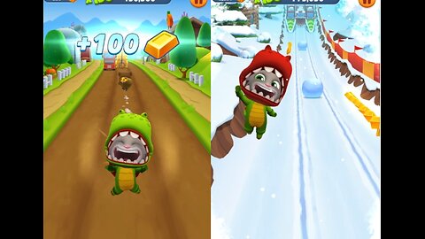 🦖 Dinosaur Tom Runs for 14 Minutes! | Talking Tom Gold Run Adventure 💨💰