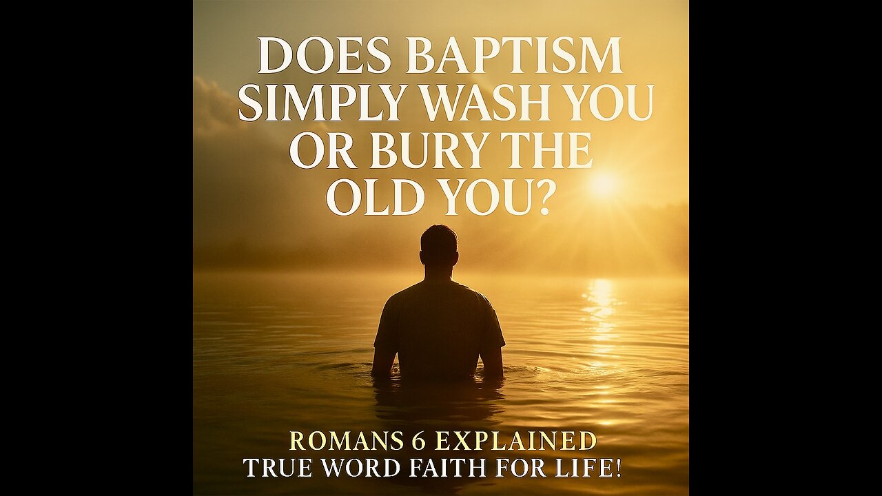 Does Baptism Simply Wash You; or Bury the Old You?