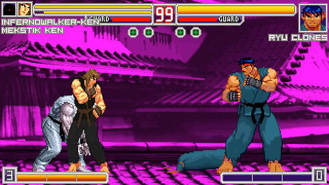 MUGEN - InfernoWalker-Ken & Mekstik Ken vs. Ryu Clones - Download