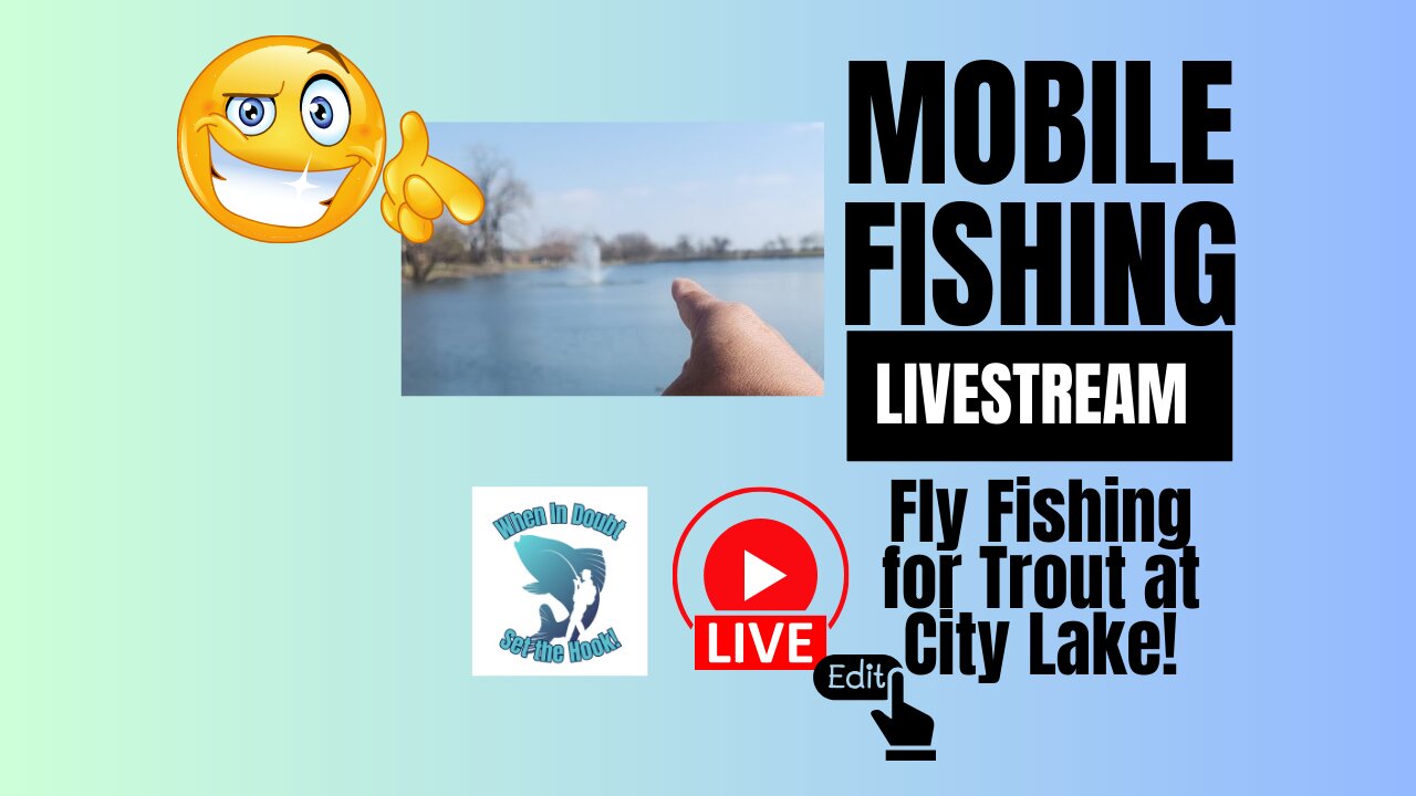 Pond Fly Fishing for Trout at City Lake Park - Edited #mobile #fishing #livestream
