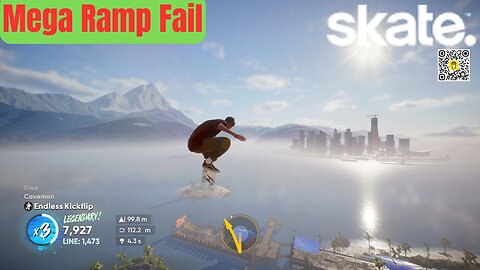 EA Skate. | Mega Ramp Fail | Tutorial Island | 4K