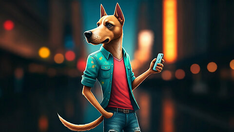 Smart Dog Phone Art | Relaxing ASMR Drawing