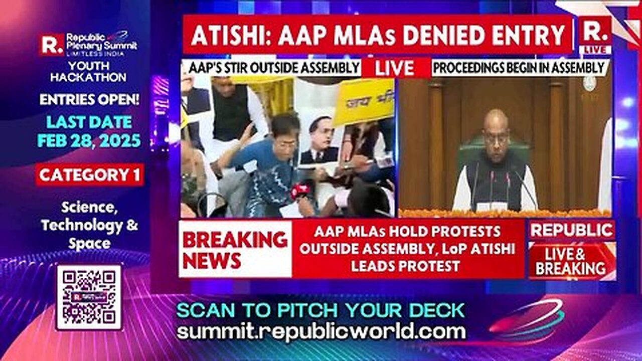 Atishi and Several AAP MLAs Denied Entry into Delhi Assembly Premises, Claims LoP