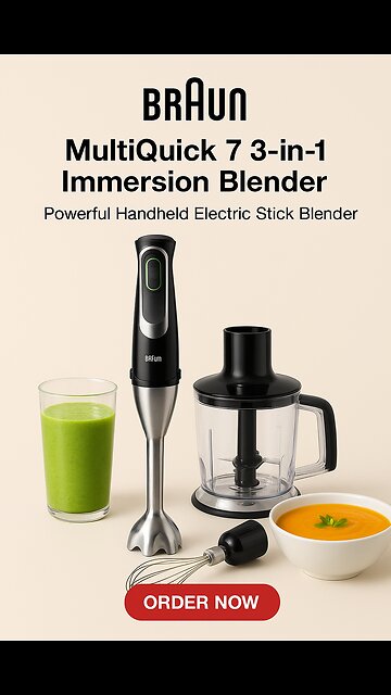 3-in-1 Functionality: Chop, beat, and whisk effortlessly