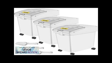 VEVOR Ingredient Bin 6.6 Gallons Capacity Ingredient Storage Bin 3 Pcs/Set PP Review