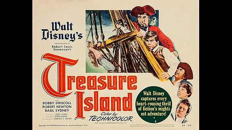 Robert Louis Stevenson's Treasure Island, Adventure 1950. Bobby Driscoll, Robert Newton, Basil Sydney, Finlay Currie