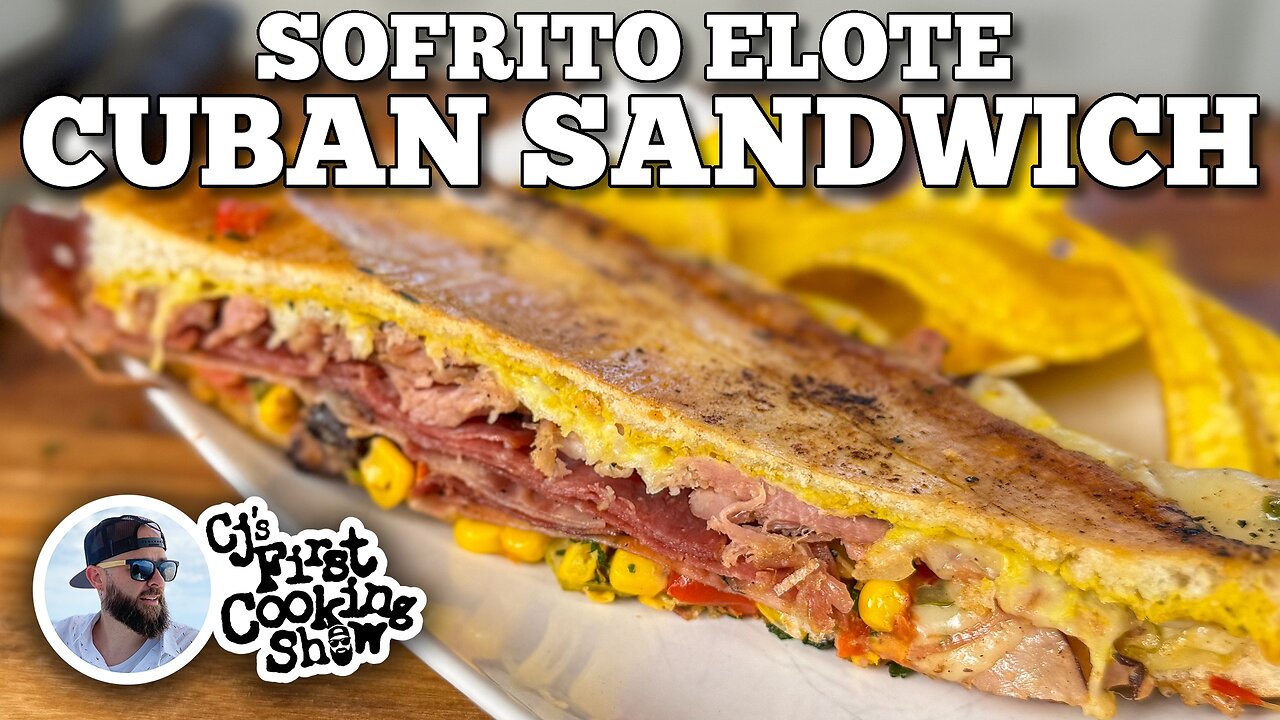 Sofrito Elote Cuban Sandwich on the Blackstone Griddle