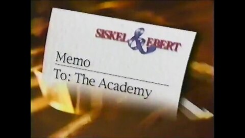 Siskel & Ebert: 1-9-99 (Memo To: The Academy)