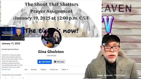 The Shout That Shatters Prayer Assignment - January 19, 2025 at 12:00 p.m. CST