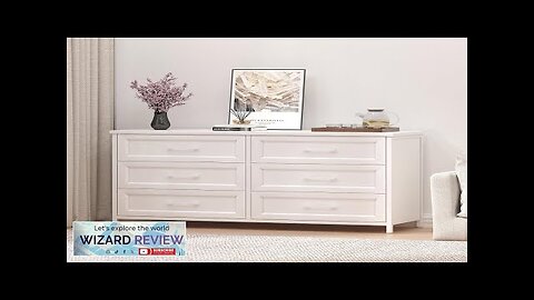 IKENO 6 Drawer Double Dresser for Bedroom Wood Dressers & Chest Review