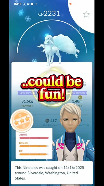 🔥 I catch the Immortal Ninetails || a Pokémon Go/PokeVaultX short