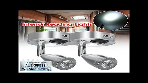 12V LED Interior Reading Lights Switch Campervan Boat Wireless Portable Auto Interior Review