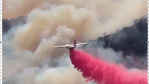 Aircraft fighting the Pacific Palisades fire.