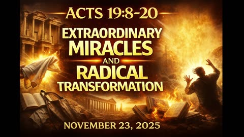 Acts 19:8-20 Extraordinary Miracles & Radical Transformation
