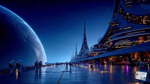Space to Golden Futuristic Cities – 1 Hour Luxury Sci‑Fi Ambience for Sleep, Study & Relaxation
