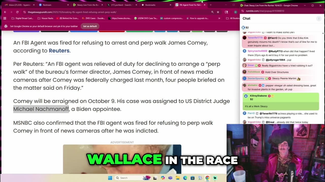 FBI Agent Fired for Refusing to Arrest Comey?