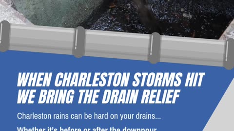 🌧️ Charleston storms can hit hard, so don’t let clogged drains make things worse!