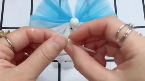How to make Bow Hair tie Using Mask