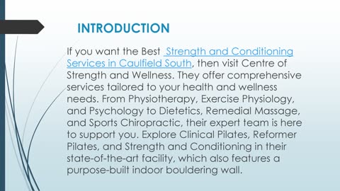 Best Strength and Conditioning Services in Caulfield South