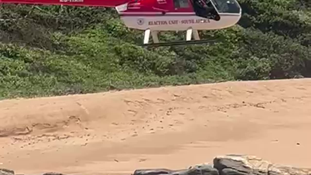 Rusa’s R44 helicopter joins search efforts for teen drowning victim at Hibberdene