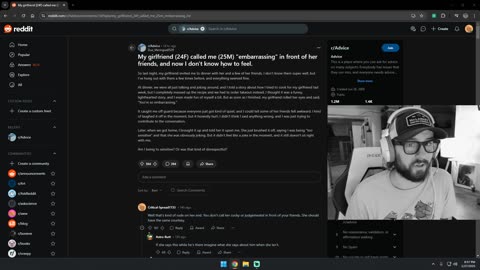 Was I Too Sensitive? Girlfriend Calls Me 'Embarrassing' | Squink Advises Reddit
