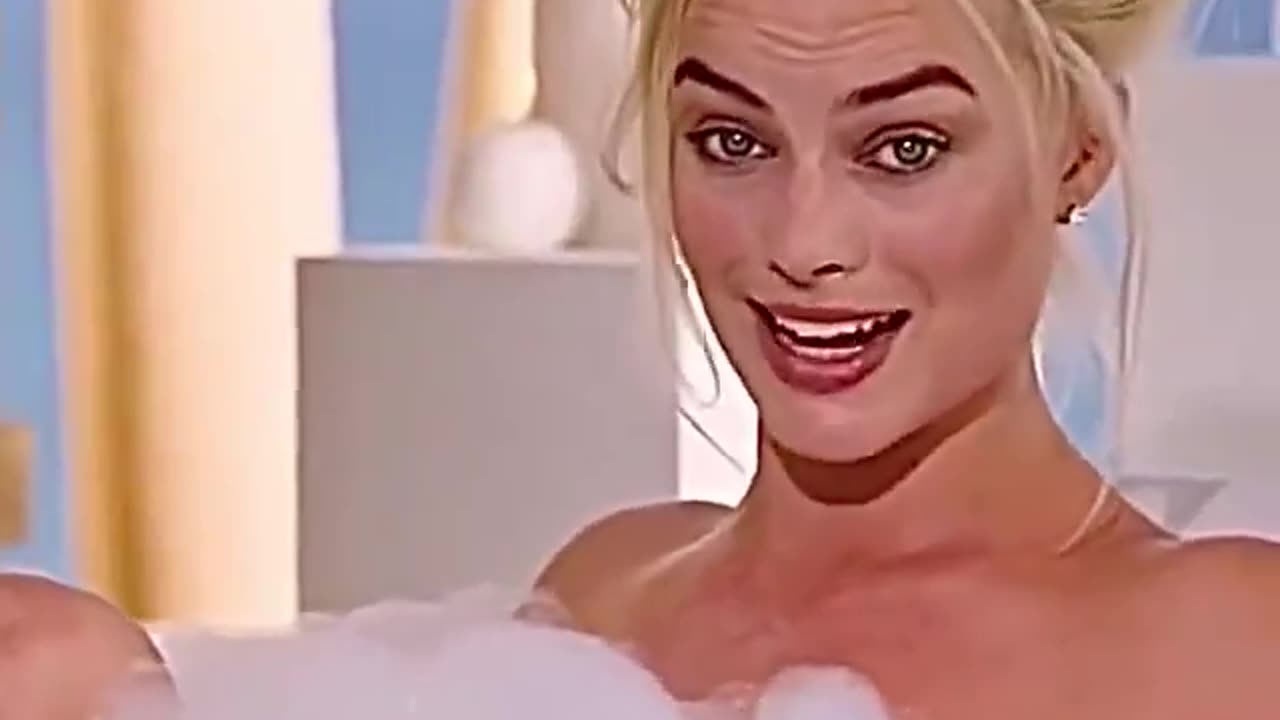 Margot Robbie says she was actually drinking real 20-year-old Dom Pérignon.