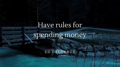 Have rules for spending money by Ed Delacruz #money #wealth #finance #reels #shorts