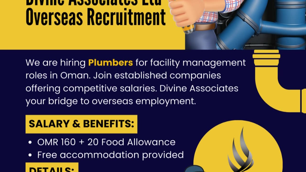 Build Your Plumbing Career in Oman with Divine Associates Ltd