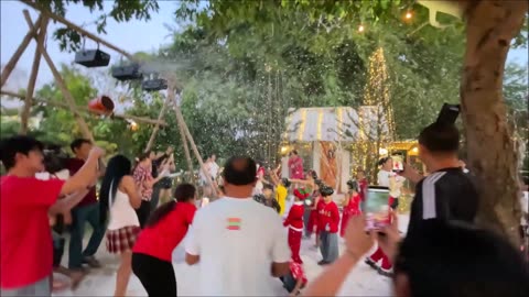 Christmas at Pancheeva Cafe at Sai Noi District in Thailand