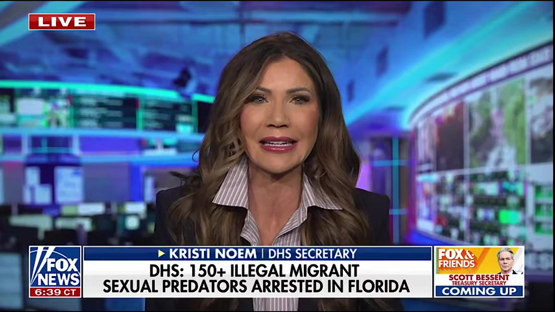 Kristi Noem Announces 150 Illegal Alien Child Predators Caught in Florida Under Operation Dirtbag