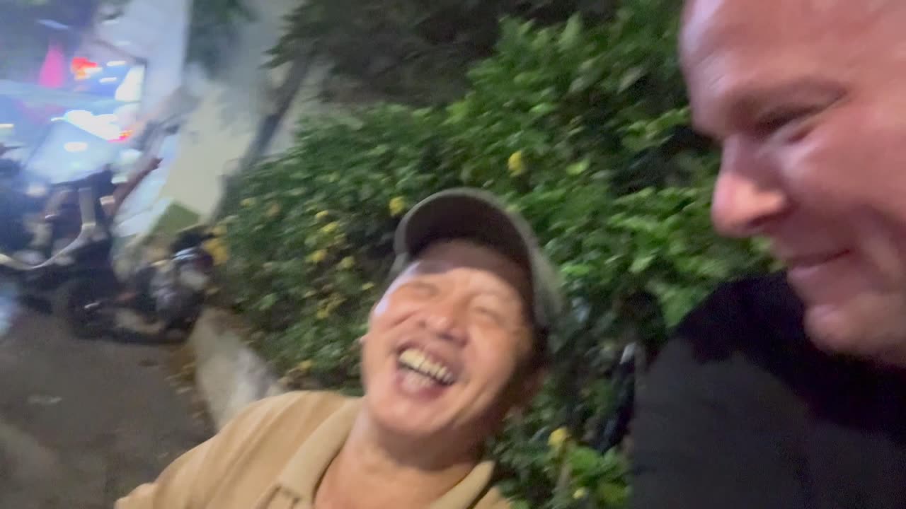 Getting my shoes shined in Hanoi, Vietnam