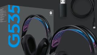 Logitech G535 LIGHTSPEED Wireless Gaming Headset - Lightweight on-ear headphones, flip to mute mic,
