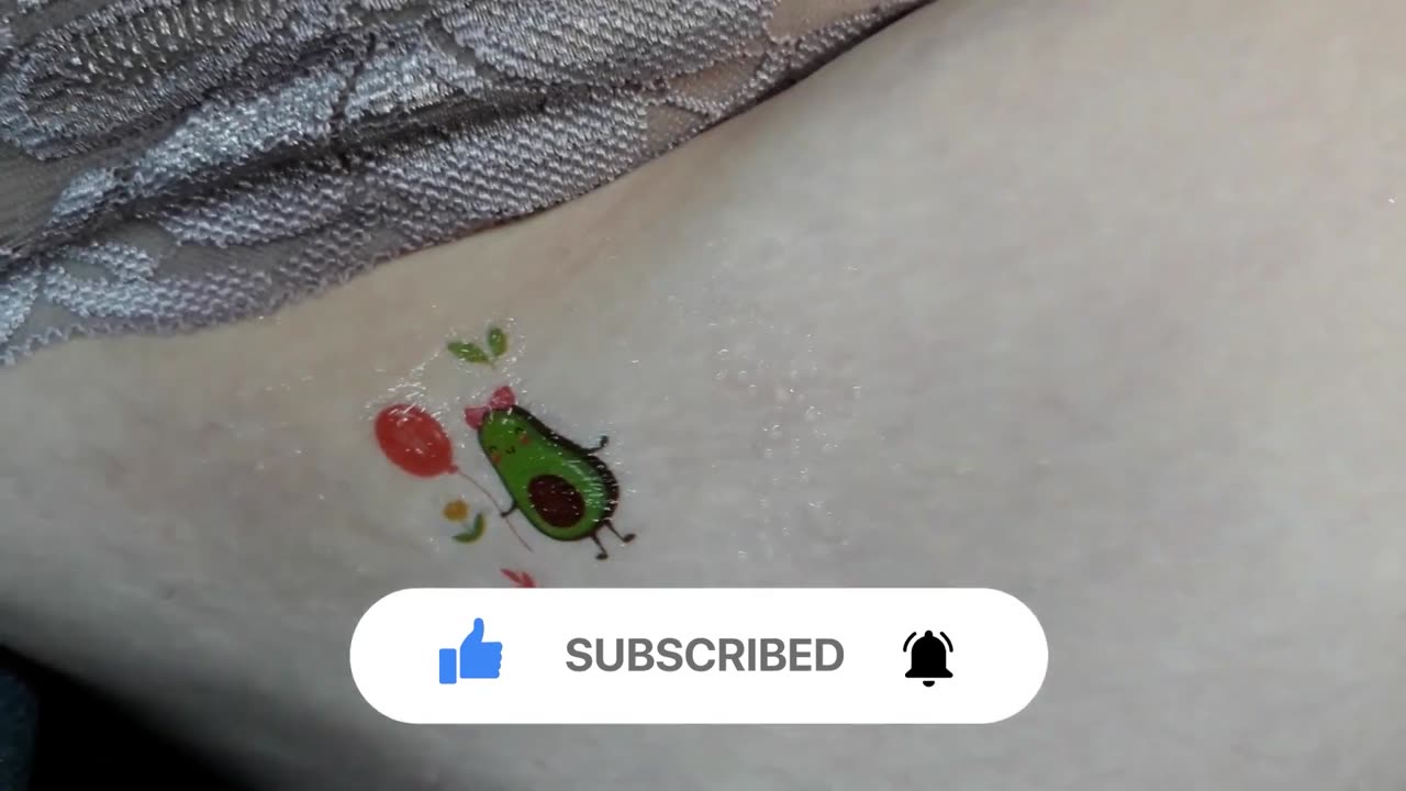 cute avocado temporary tattoo sticker magic art design