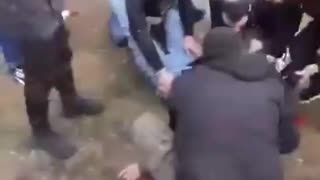 Hezbollah supporters filmed using the tried and true Pallywood method of faking