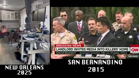 San Bernadino 2015 New Orleans News 2025 cast side by side