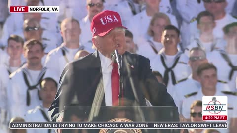 FULL REPLAY: President Trump Delivers Remarks at the Navy 250 Celebration - 10/5/25