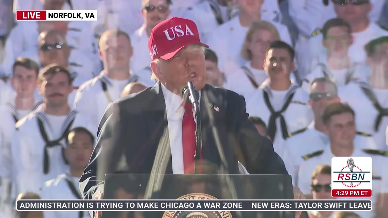 FULL REPLAY: President Trump Delivers Remarks at the Navy 250 Celebration - 10/5/25