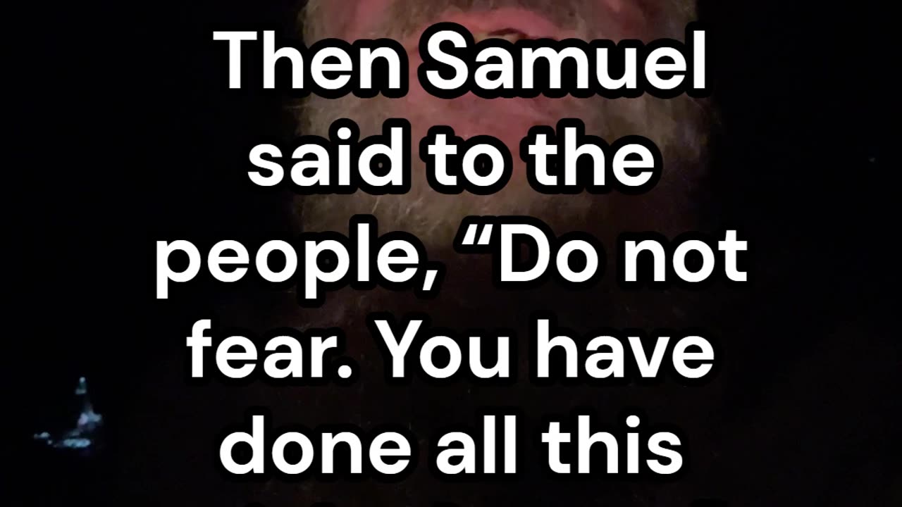 Morning Message: I Samuel 12.20