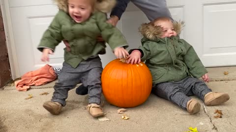 Getting Twins To Pose For A Picture