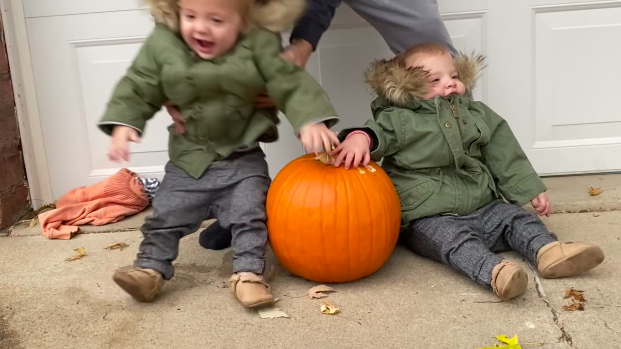 Getting Twins To Pose For A Picture