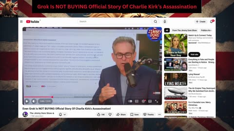 Grok Is NOT BUYING Official Story Of Charlie Kirk’s Assassination