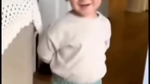 Baby Wears Dad's Shoes: "I'm Daddy Now, Give Me Coffee!"☕😂😂