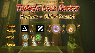 Destiny 2: 2-18-25 Gilded Precept is the Lost Sector. Arc/Strand Surge.