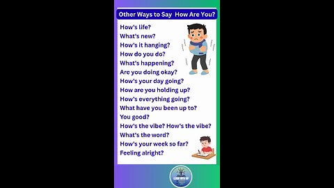 Other ways to say How Are You in English language #english #grammar #shorts #ielts